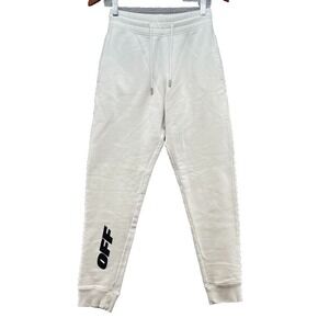 Off White Graphic Sweatpants Mens XS Activewear Athleisure Lounge Comfort